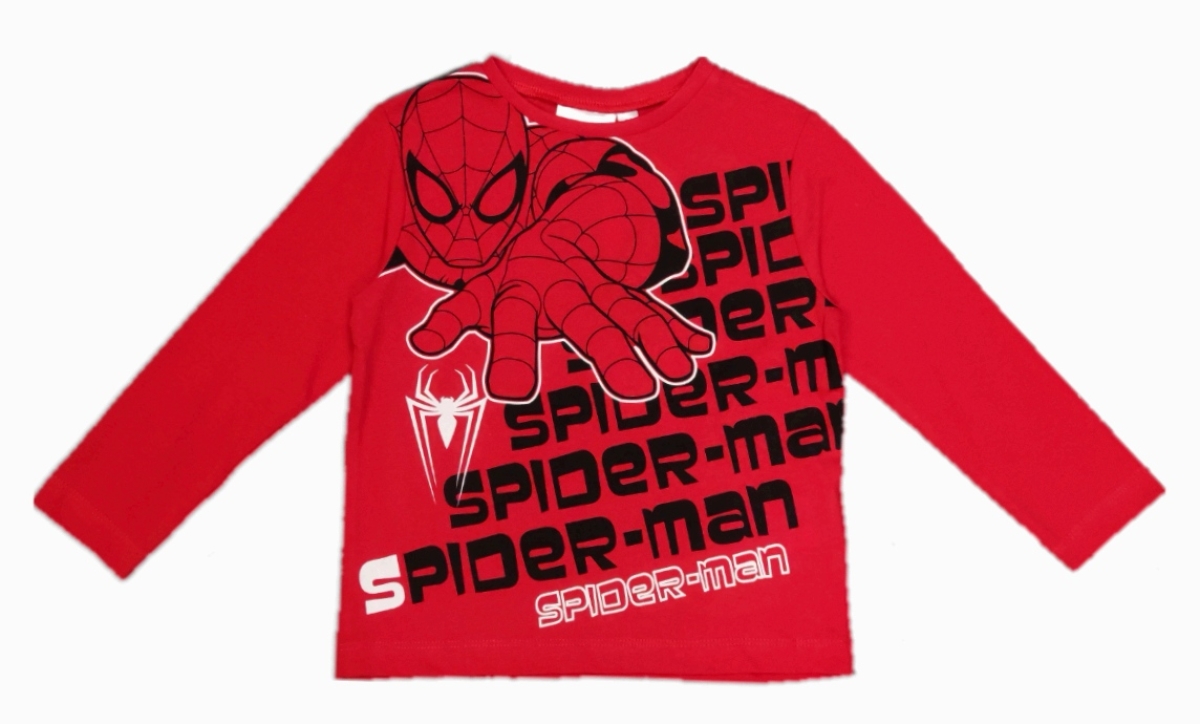 Spiderman Langarmshirt in rot für Jungen